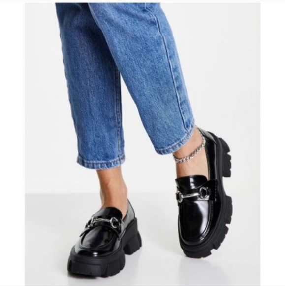 Steve Madden Shoes - Steve Madden Trifecta Platform Leather 90's Inspired Loafers Size 8